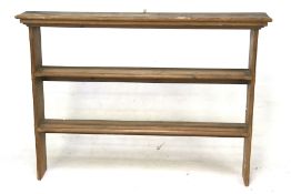 A set of 20th century pine shelving.