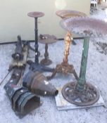 A quantity of assorted cast metal items.