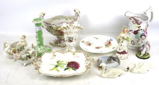 A mixed lot of assorted 19th and 20th century decorative ceramics.