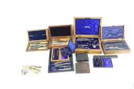 A collection of 19th century and later engineering drawing sets.