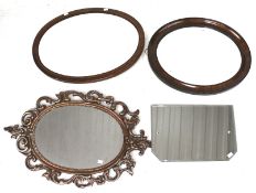 Four 19th century and later mirrors.