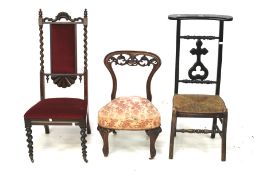 Three late 19th and early 20th century chairs.