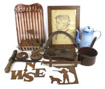 A group of assorted vintage collectables.