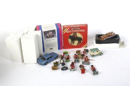 An assortment of diecast and lead soldiers.