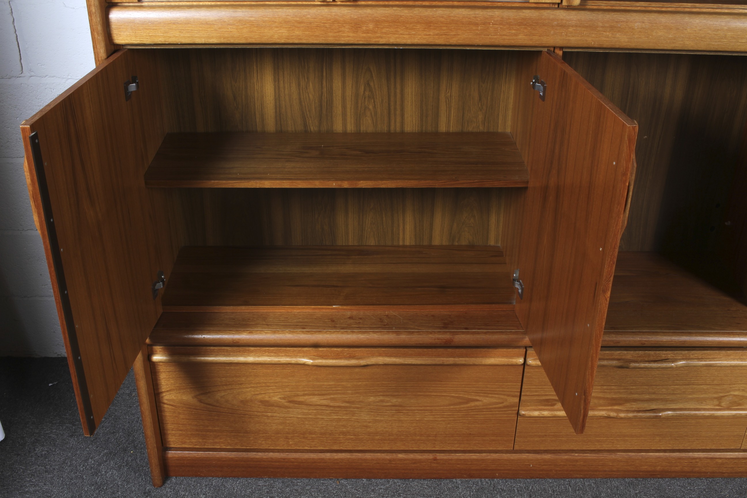 A 1960s G-Plan teak wall cabinet. With t - Image 2 of 4