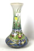 A Cobridge stoneware trumpet vase. Decor
