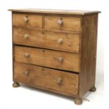 A 20th century pine chest of drawers. Tw