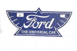 A retro 'Ford' metal sign. 37cm x 16.5cm