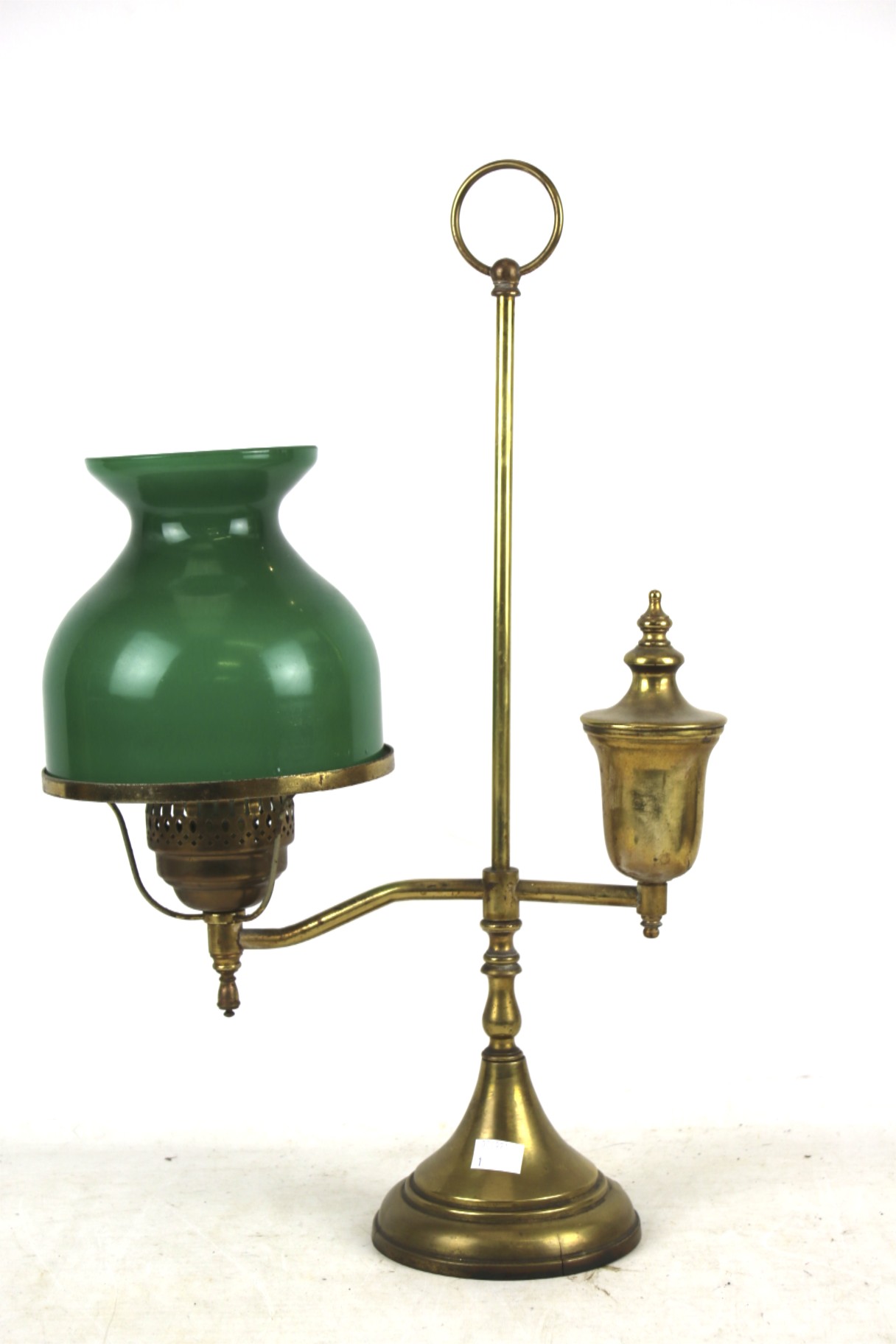 A vintage desk lamp. With a brass struct