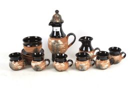 A six person Boscastle Pottery coffee se