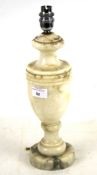 A 20th century marble lamp base. With li