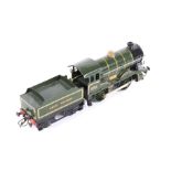 A Hornby O gauge clockwork tinplate loco