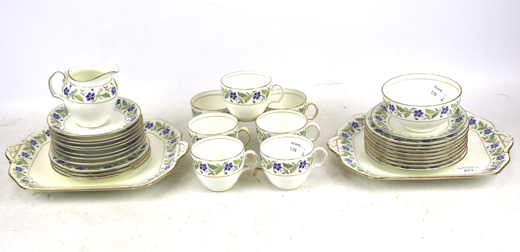 A Cauldron bone china tea service. A tri