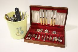 A partial canteen of cutlery and an asso