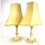 A pair of 20th century table lamps. The