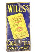 Vitreous Enamel Advertising sign : a pictorial ' Will's 10 cigarettes Gold Flake sign , 91.