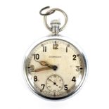 Military/ RAF : An Air Ministry stamped Topwind Leonidas pocket watch with inset seconds dial