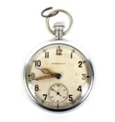 Military/ RAF : An Air Ministry stamped Topwind Leonidas pocket watch with inset seconds dial