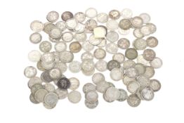A collection of 19th and 20th century silver 3d coins.