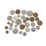 A small group of world coins,