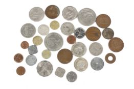 A small group of world coins,