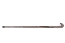 A early 20th century carved hardwood novelty walking stick.
