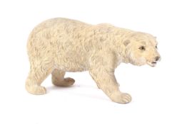 An Austrian terracotta model of a polar bear.