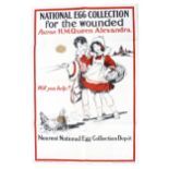 Two World War One 'National Egg Collection for the Wounded' propaganda posters.