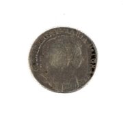 A 1693 shilling coin. Ex-jewellery piece.