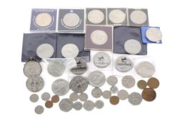 A small quantity of nickel crowns. Including three 1993 £5 coins, three 1953 crowns, etc.