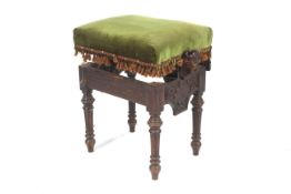 A late 19th century patent piano stool.