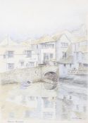 Sam Burden (1932/38) Watercolour, Polperro, Cornwall,Signed and titled,