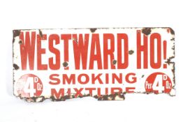 A vintage enamel advertising sign.