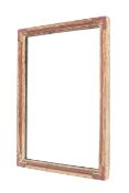 Rowley Arts and Crafts : a limed oak and reddish stripped oak framed mirror with original glass