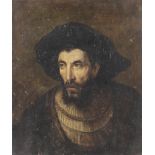 After Rembrandt 20th Oil on canvas Portrait of a man No frame 60 x 51 cm