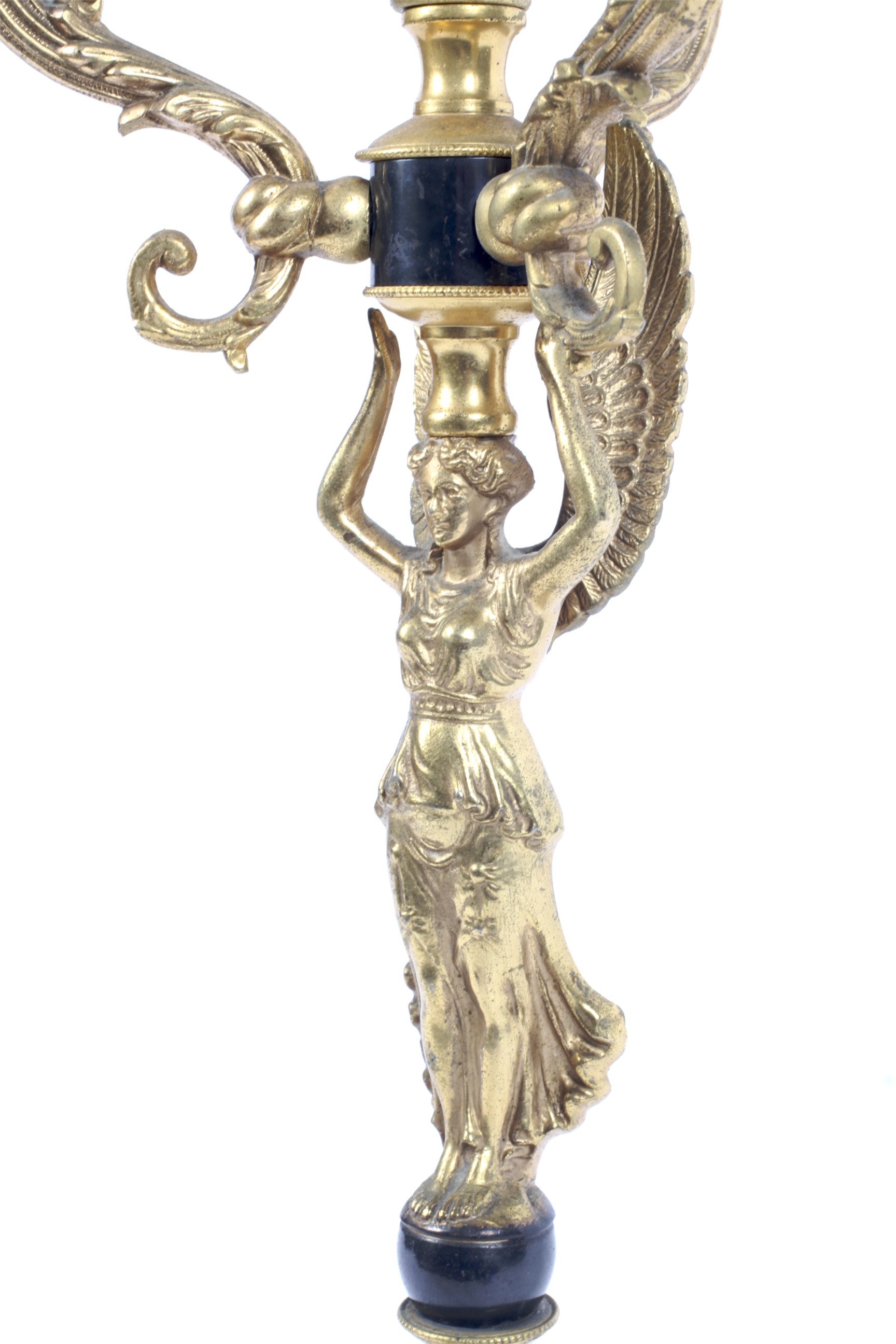 An early 20th century Empire style gilt-metal mounted four-light candelabra. - Image 2 of 2