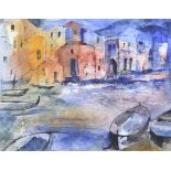Ann Swankie 1951 Watercolour, 'Sicilian Harbour',
