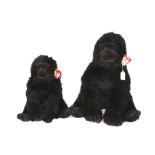 Two Ty collectable soft toy gorillas. Including Big George and George, with labels. Max.