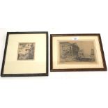 Two late 19th/early 20th century signed prints.