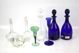 A collection of assorted 20th century glassware.