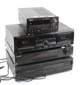 A group of four separates Hi Fi equipment.