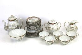 A 20th century Japanese eggshell porcelain six piece tea service.