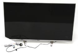 A Panasonic flat screen television.