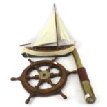 A group of assorted boat and ship related collectables.