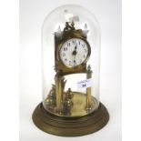 A 20th century brass anniversary clock.