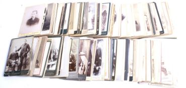 A large collection of approximately 190 Victorian cabinet photographs.