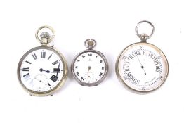 Omega, a silver cased open face keyless pocket watch, circa 1919.