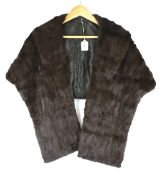 A 1960s dyed Canadian squirrel fur women's stole.
