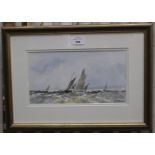 A 20th century watercolour. 'Channel chop', signed and dated 'Gillian 1996',.