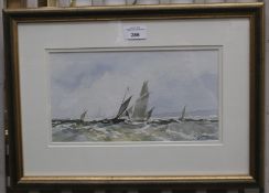 A 20th century watercolour. 'Channel chop', signed and dated 'Gillian 1996',.